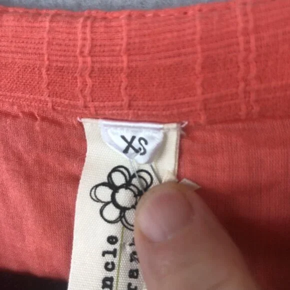 Uncle Frank Dress Womens XS Orange Pink Many Medallions Boho Embroidered NWT - Picture 5 of 16